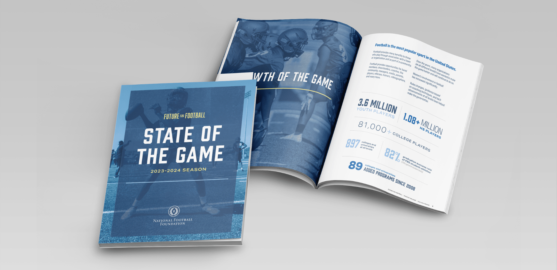 Magazine design for Future for Football's State of the Game.